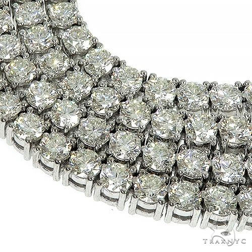 TraxNYC 14K White Gold Diamond Tennis Chain 66597 - Image 4