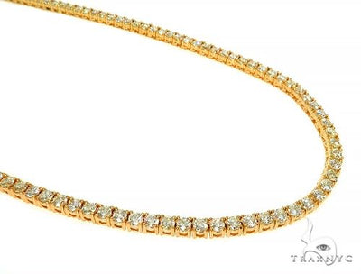 TraxNYC 14K Yellow Gold Diamond Tennis Chain 66007 - Image 1