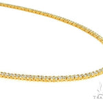 TraxNYC Signature 2 Pointers 14K Yellow Gold Diamond Tennis Chain 66009 - Image 1