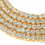 TraxNYC Signature 2 Pointers 14K Yellow Gold Diamond Tennis Chain 66009 - Image 3