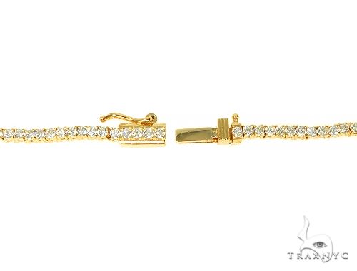 TraxNYC Signature 2 Pointers 14K Yellow Gold Diamond Tennis Chain 66009 - Image 6