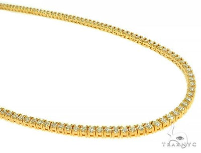 TraxNYC Signature 7 Pointers 14K Yellow Gold Diamond Tennis Chain 66005