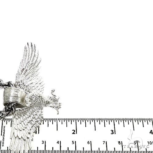TraxNYC Silver Eagle Pendant Rope Chain Set 67200 - Image 6