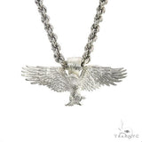 TraxNYC Silver Eagle Pendant Rope Chain Set 67200