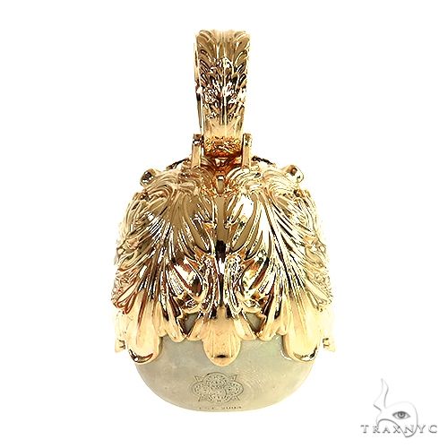 TraxNYC Silver and Gold Skull Mask Pendant, photo 5 of 8
