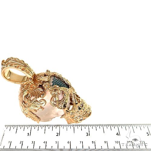 TraxNYC Silver and Gold Skull Mask Pendant, photo 6 of 8