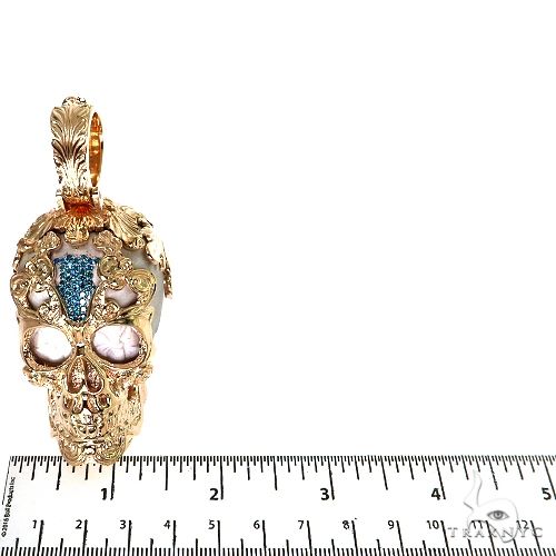 TraxNYC Silver and Gold Skull Mask Pendant, photo 7 of 8