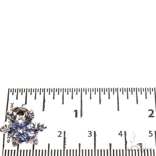 14K Gold TraxNYC Snowflake Sapphire Earrings, photo 4 of 4