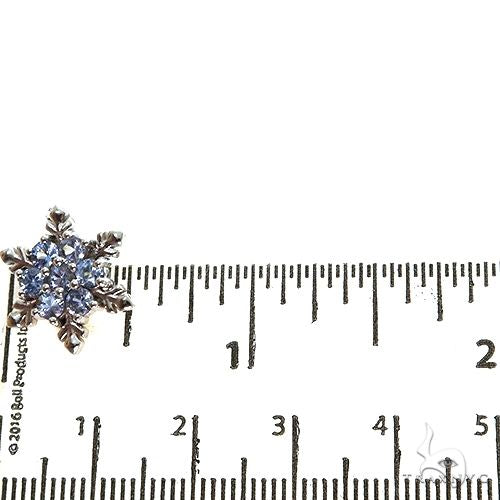 14K Gold TraxNYC Snowflake Sapphire Pendant, photo 5 of 5