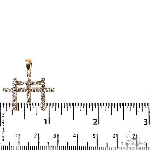 14K Gold TraxNYC Triple Cross Diamond Pendant -Small, photo 5 of 7