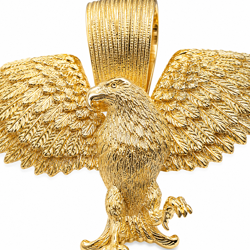 TraxNYC 14K Gold Eagle Pendant 66355
