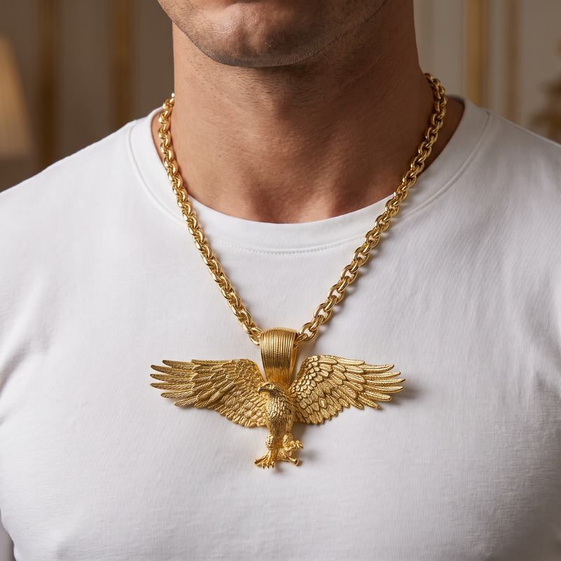 TraxNYC 14K Gold Eagle Pendant 66355