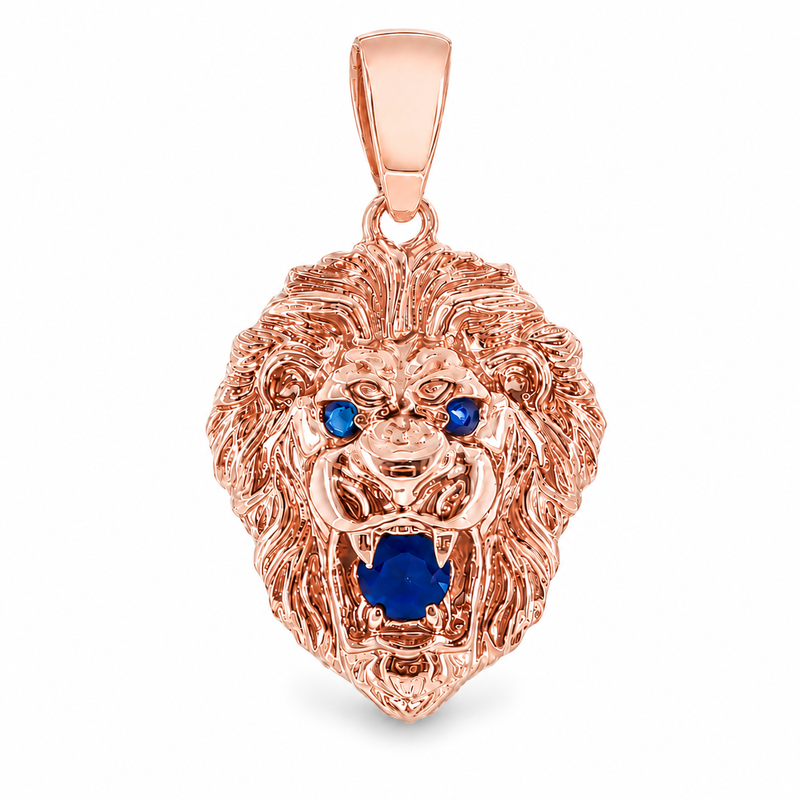 TraxNYC Blue Sapphire Lion Pendant 66831