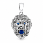 TraxNYC Blue Sapphire Lion Pendant 66831