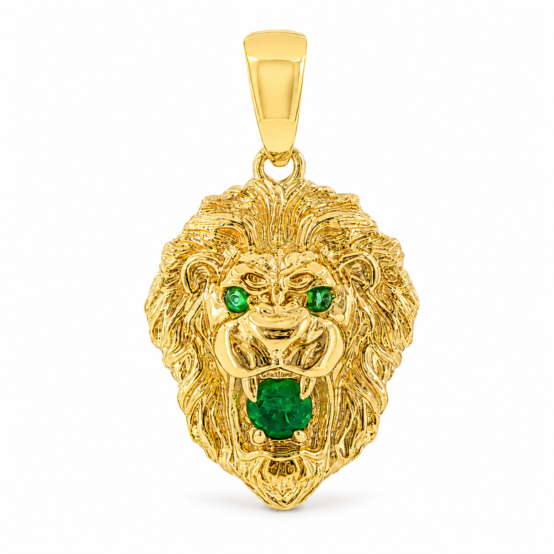 TraxNYC Emerald Lion Pendant 66829