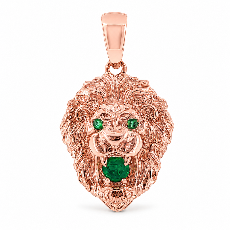 TraxNYC Emerald Lion Pendant 66829