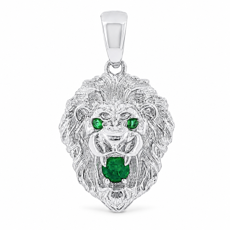 TraxNYC Emerald Lion Pendant 66829