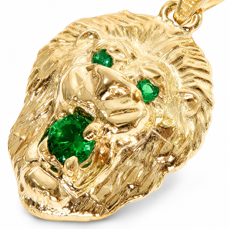 TraxNYC Emerald Lion Pendant 66829