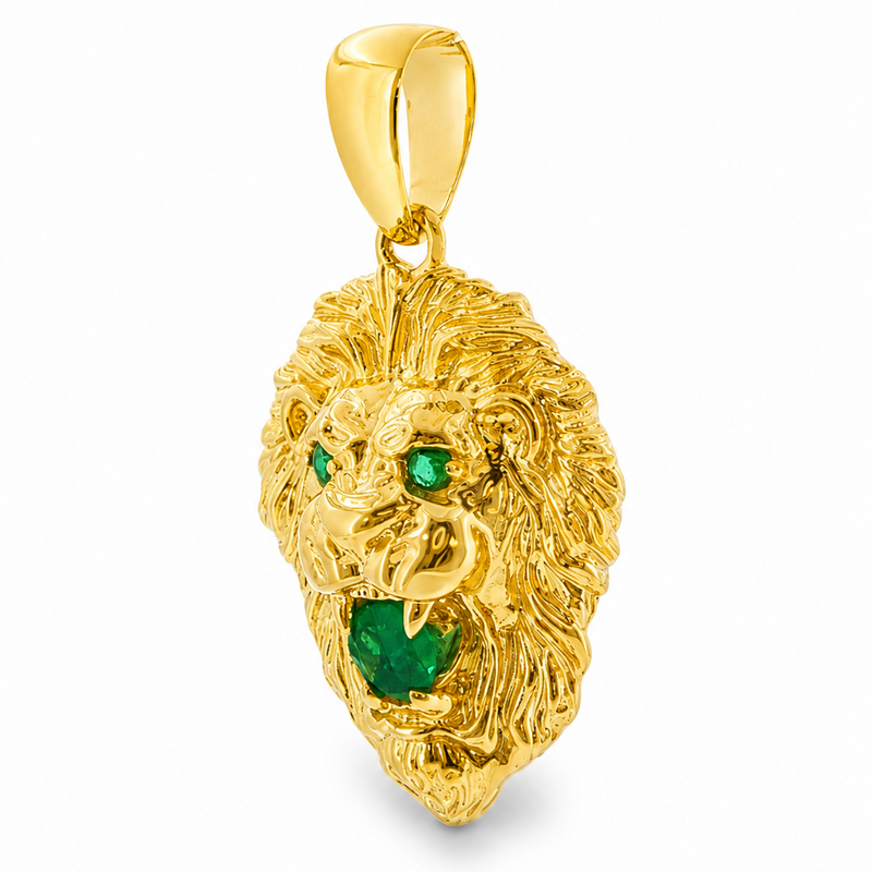 TraxNYC Emerald Lion Pendant 66829