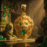 TraxNYC Emerald Lion Pendant 66829