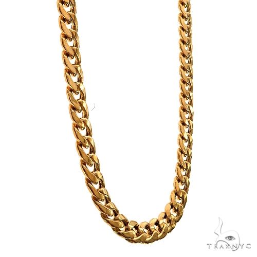 24-inch yellow gold 4.6mm Miami Cuban link chain for men by TraxNYC