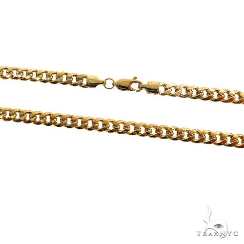 24-inch yellow gold 4.6mm Miami Cuban link chain for men by TraxNYC, photo 4 of 6