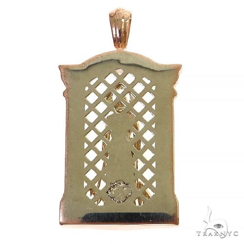 Tri-Color Mini St. Lazarus Diamond Pendant 68455 - Image 4