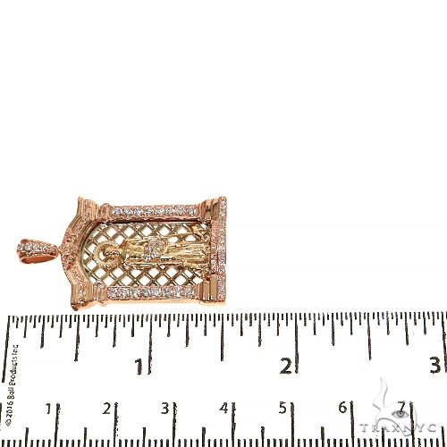 Tri-Color Mini St. Lazarus Diamond Pendant 68455 - Image 6