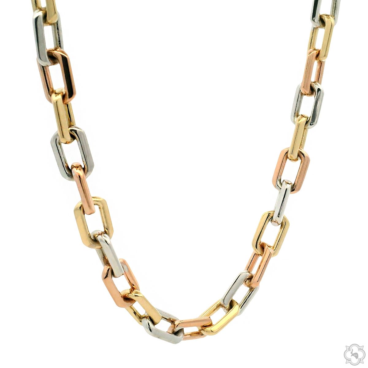 vainon ネックレス　Cable Chain Necklace 42cm Tri-Tone Link Cable Chain 24 Inch 6.8mm 70638 | TraxNYC