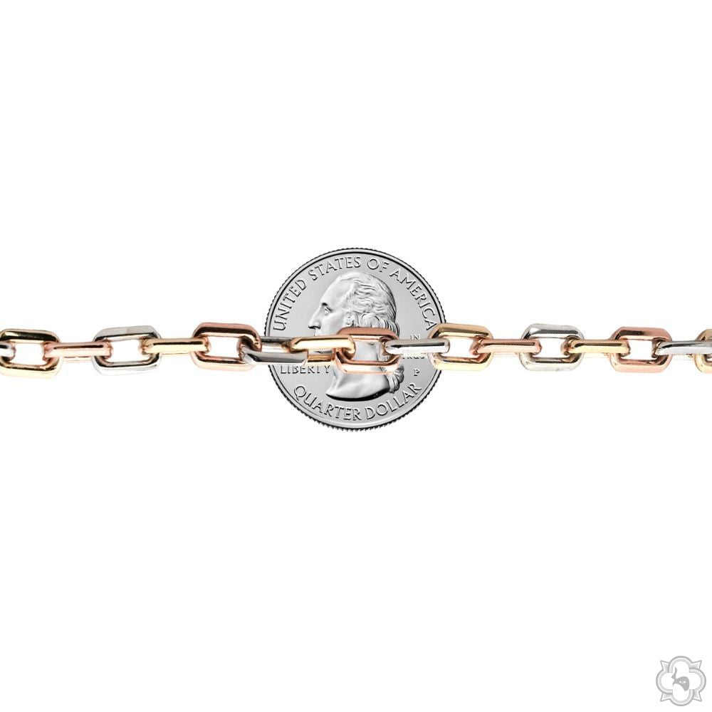 Tri-Tone Link Cable Chain 24 Inch 6.8mm 70638 | TraxNYC