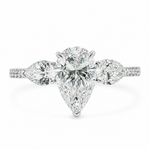 Triad Pear Engagement Ring 71551