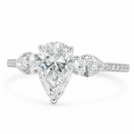 Triad Pear Engagement Ring 71551