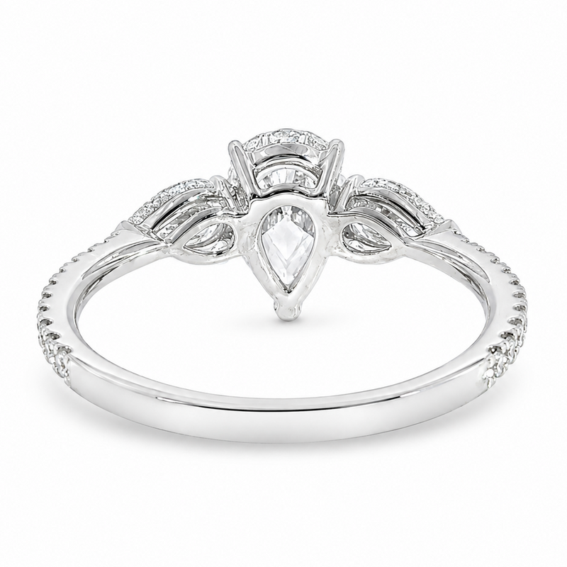 Triad Pear Engagement Ring 71551
