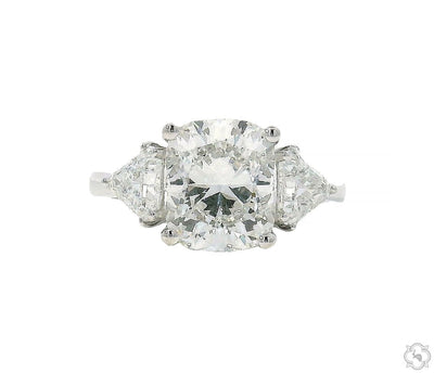 18K Gold Trilogy Cushion Glow Lab-Grown Diamond Engagement Ring
