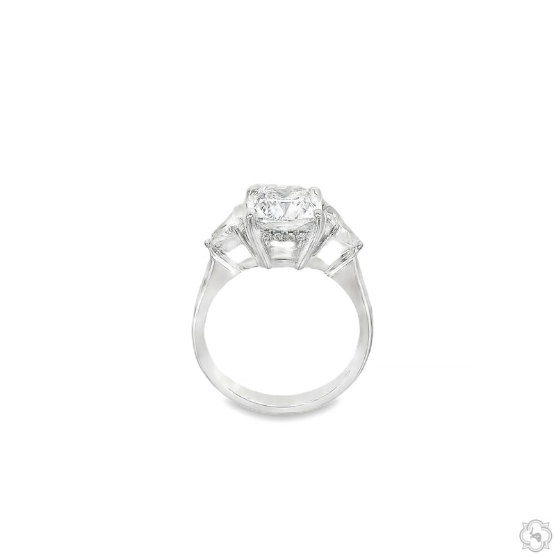 18K Gold Trilogy Cushion Glow Lab-Grown Diamond Engagement Ring, photo 5 of 6