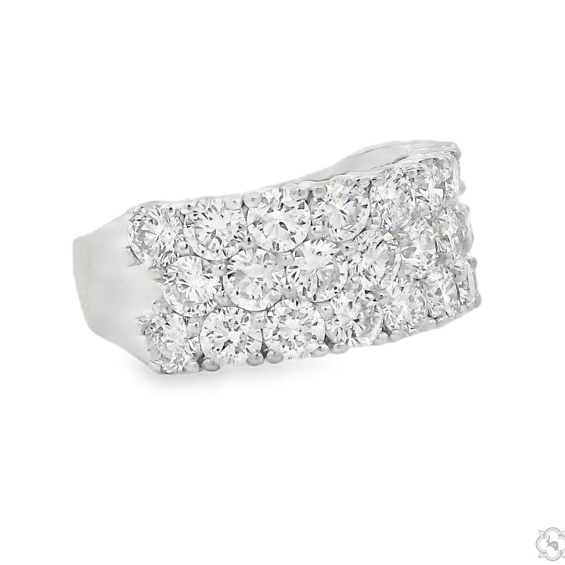 Triple Row Diamond Ring 70767 - Image 1
