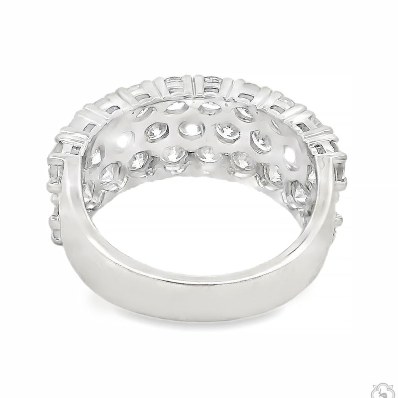 Triple Row Diamond Ring 70767 - Image 5