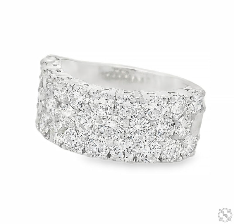 14K Gold Triple Row Lab-Grown Diamond Ring, photo 6 of 7