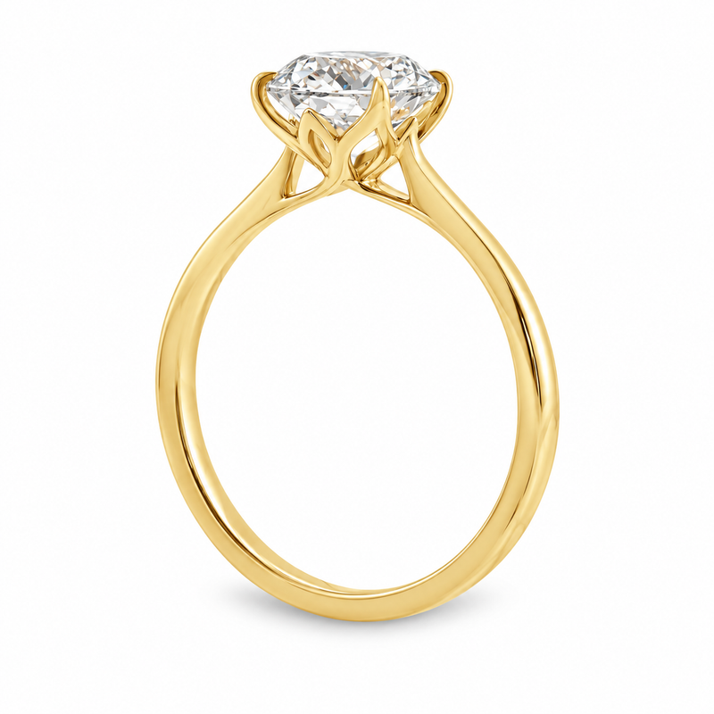 Tulip Crown Portuguese Diamond Engagement Ring 71789