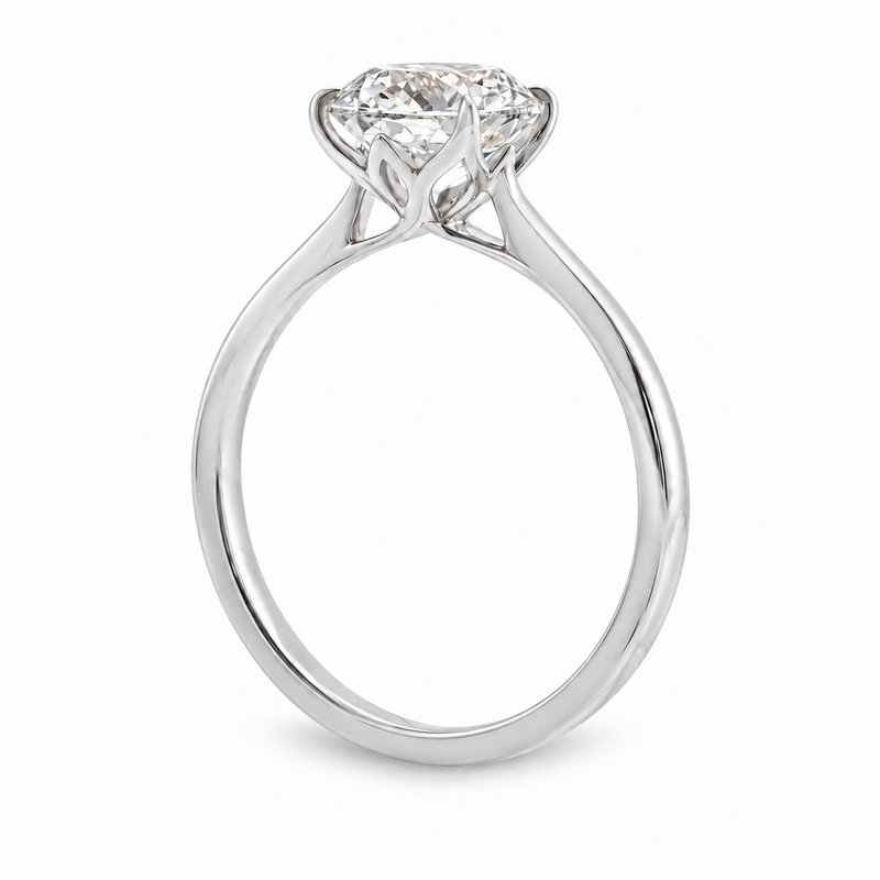 Tulip Crown Portuguese Diamond Engagement Ring 71789