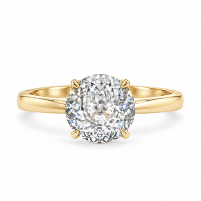 Tulip Crown Portuguese Diamond Engagement Ring 71789