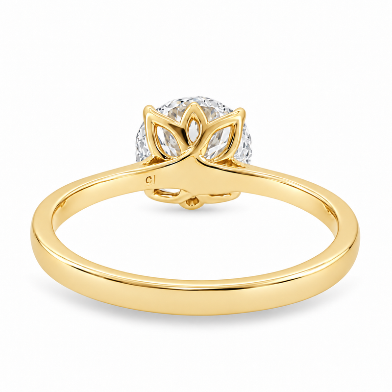 Tulip Crown Portuguese Diamond Engagement Ring 71789