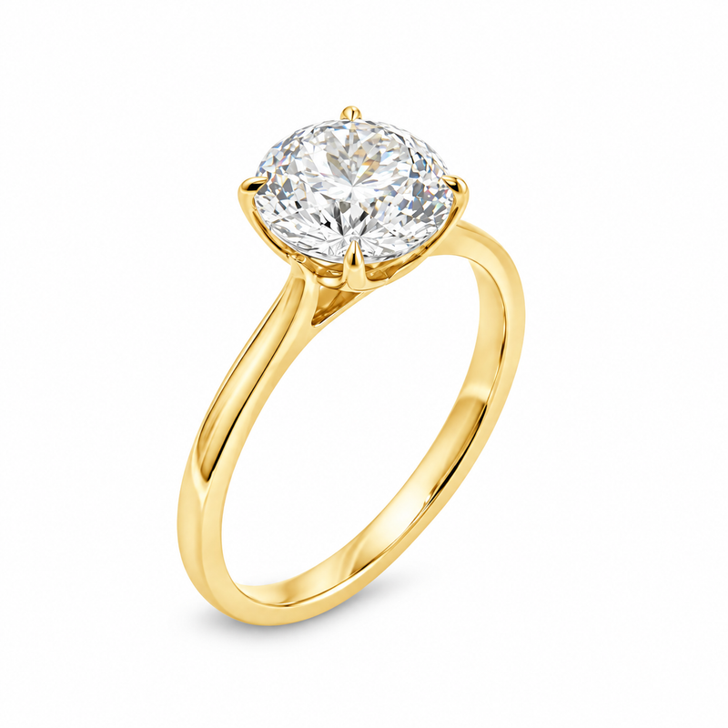 Tulip Crown Portuguese Diamond Engagement Ring 71789