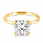 Tulip Cushion Solitaire Engagement Ring 68364