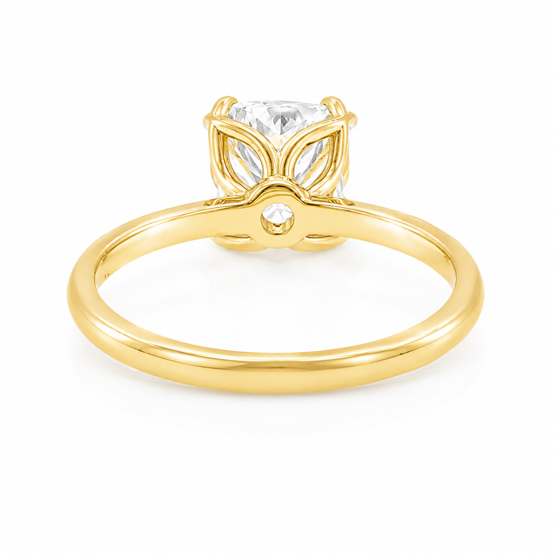 Tulip Cushion Solitaire Engagement Ring 68364