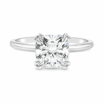 Tulip Cushion Solitaire Engagement Ring 68364