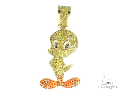 10k Yellow Gold Tweety Bird Pendant 45410 - Image 1
