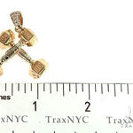 14K Two Tone Big Dumbbells Barbells Fitness Pendant 66106 - Image 6