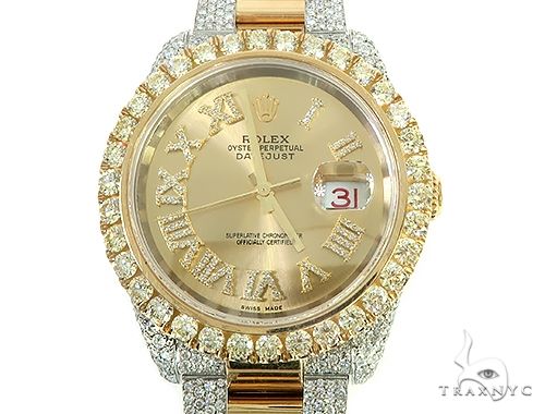 Two Tone Mens Diamond DateJust 41mm Rolex Watch 65813 - Image 1
