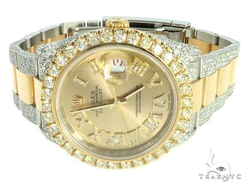 Two Tone Mens Diamond DateJust 41mm Rolex Watch 65813 - Image 2